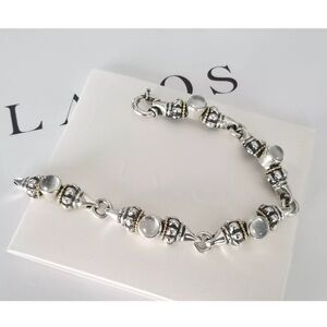Lagos Caviar silver & gold MOONSTONE!! bracelet 7 3/4 inch great condition!